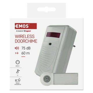 Zvono bežično za utičnicu sa optičkom signalizacijom Emos P5705
