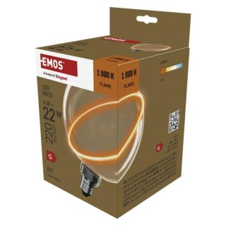 Led sijalica DECO G130SRA "SATURN" 4W(22W) 220lm E27 Flame WW+ Emos Z5CS11