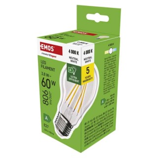 Led sijalica Filament A60 3,8W E27 Ultra Eficient NW  Emos ZF5148