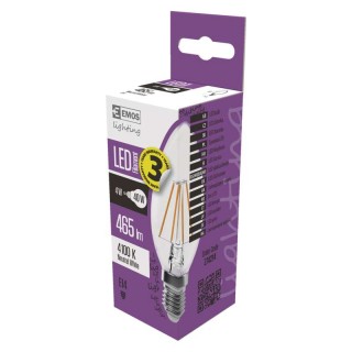 LED sijalica Filament Emos CANDLE A++ 4W E14 NW Z74214
