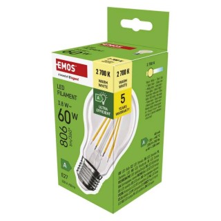 Led sijalica Filament A60 3,8W E27 Ultra Eficient WW  Emos ZF5147