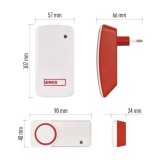 Zvono bežično za utičnicu sa 2 unutrašnje jedinice Emos P5750.2R