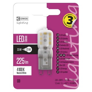 LED sijalica Emos classic JC A++ 2,5W G9 NW ZQ9523