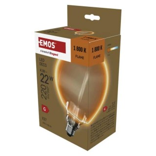Led sijalica DECO G130OA "O" 4W(22W) 220lm E27 Flame WW+ Emos Z5BO11
