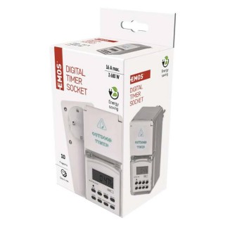 Tajmer nedeljni digitalni šuko IP44 Emos P5525