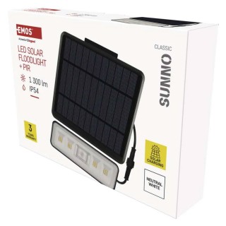 LED reflektor solarni SOLO 1.300lm PIR senzor 2.500 mAh IP54 NW Emos ZG112S