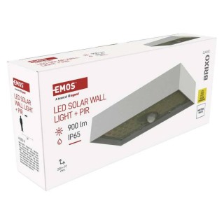 Led zidna lampa solarna sa senzorom pokreta LUNIS NW 240lm IP54 crna Emos ZG165S